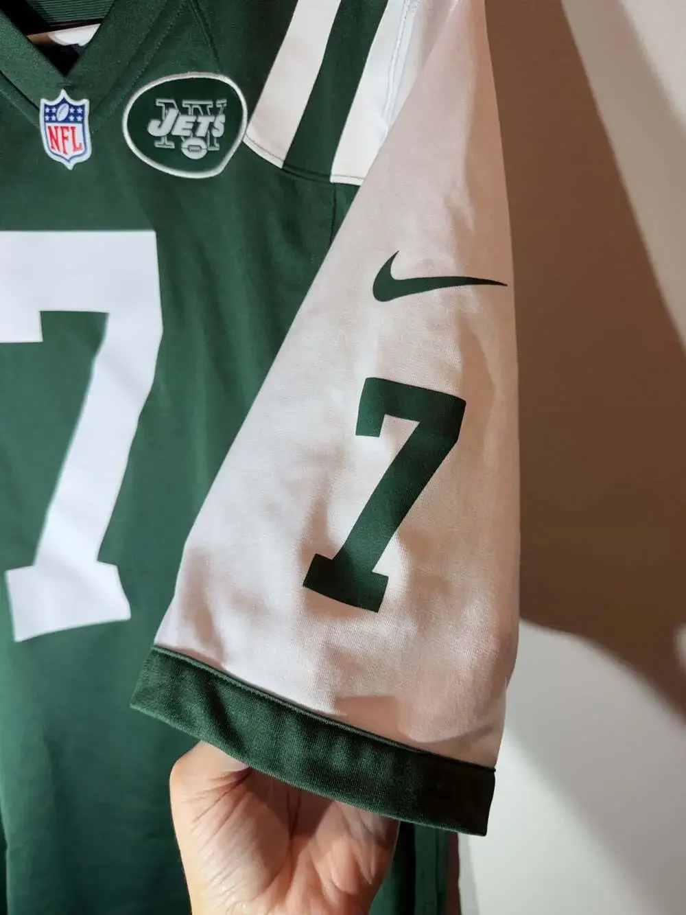Nike New York Jets Geno Smith #7 Green Home Game Jersey Size S
